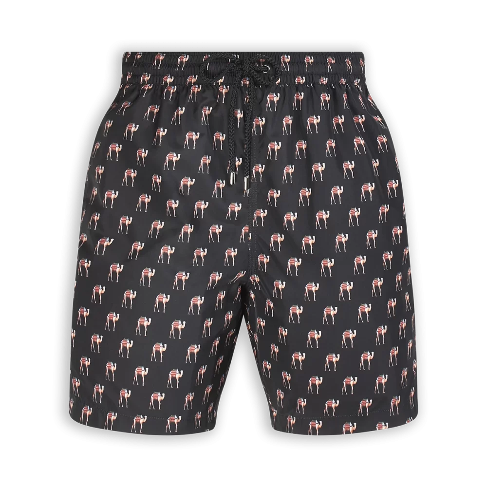 Swim shorts - camel - black