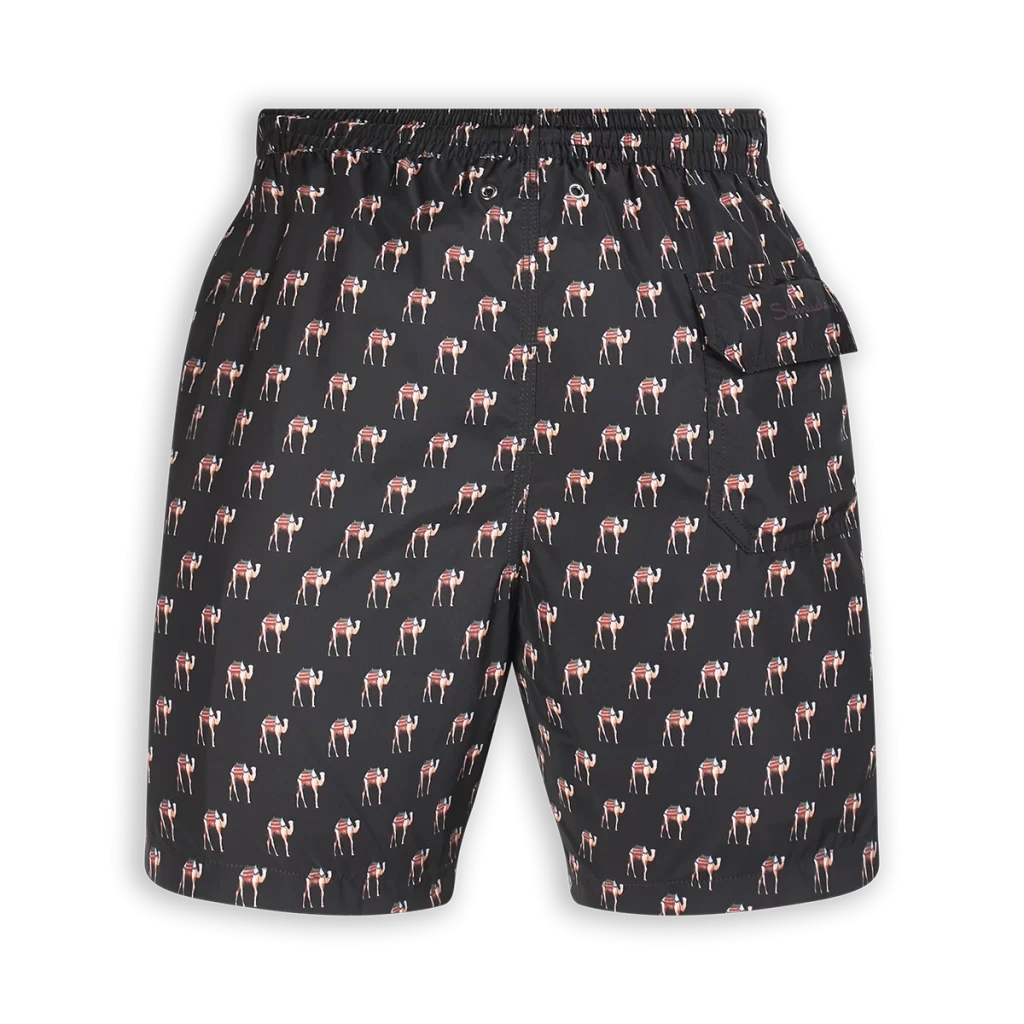 Swim shorts - camel - black