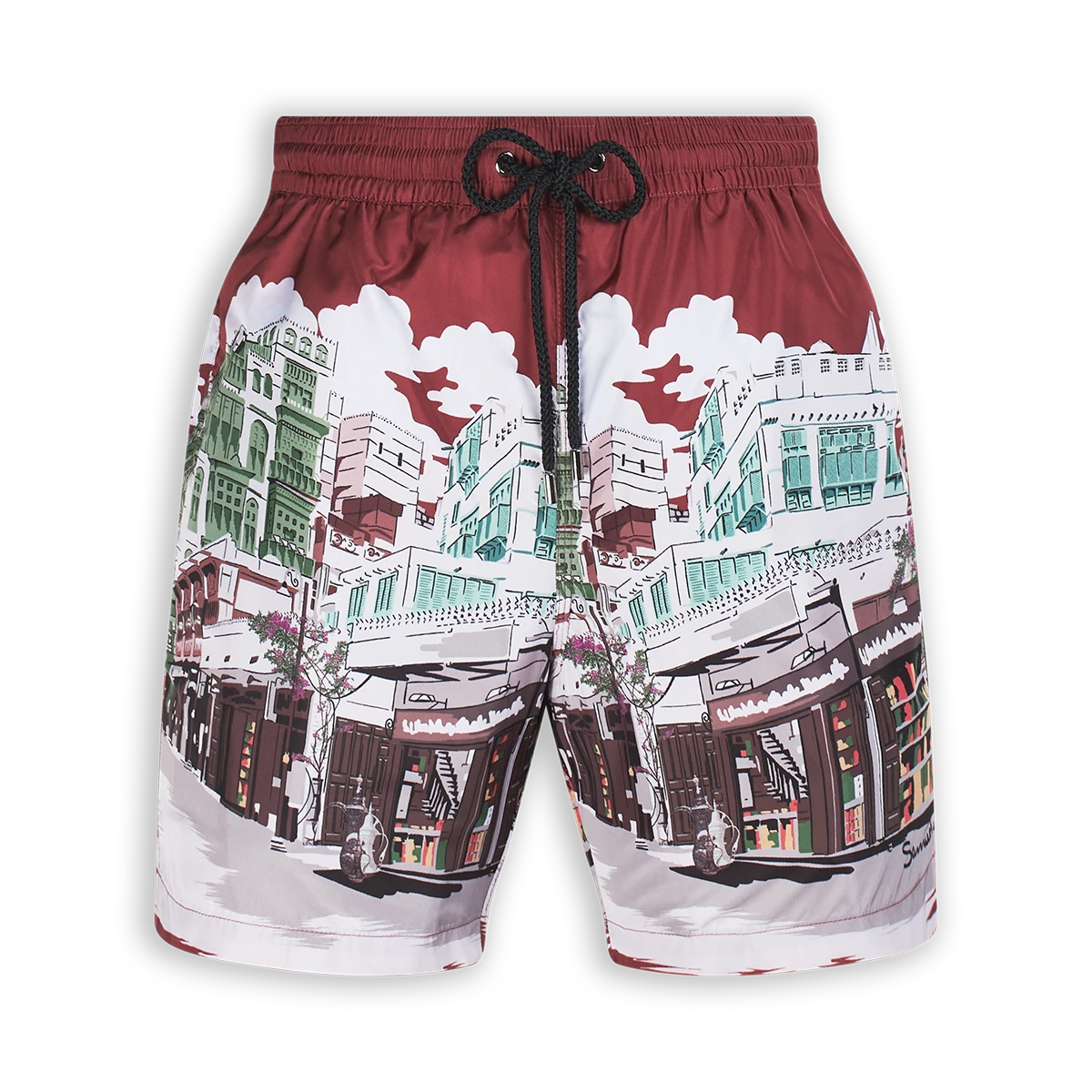 Swim shorts - al balad - red