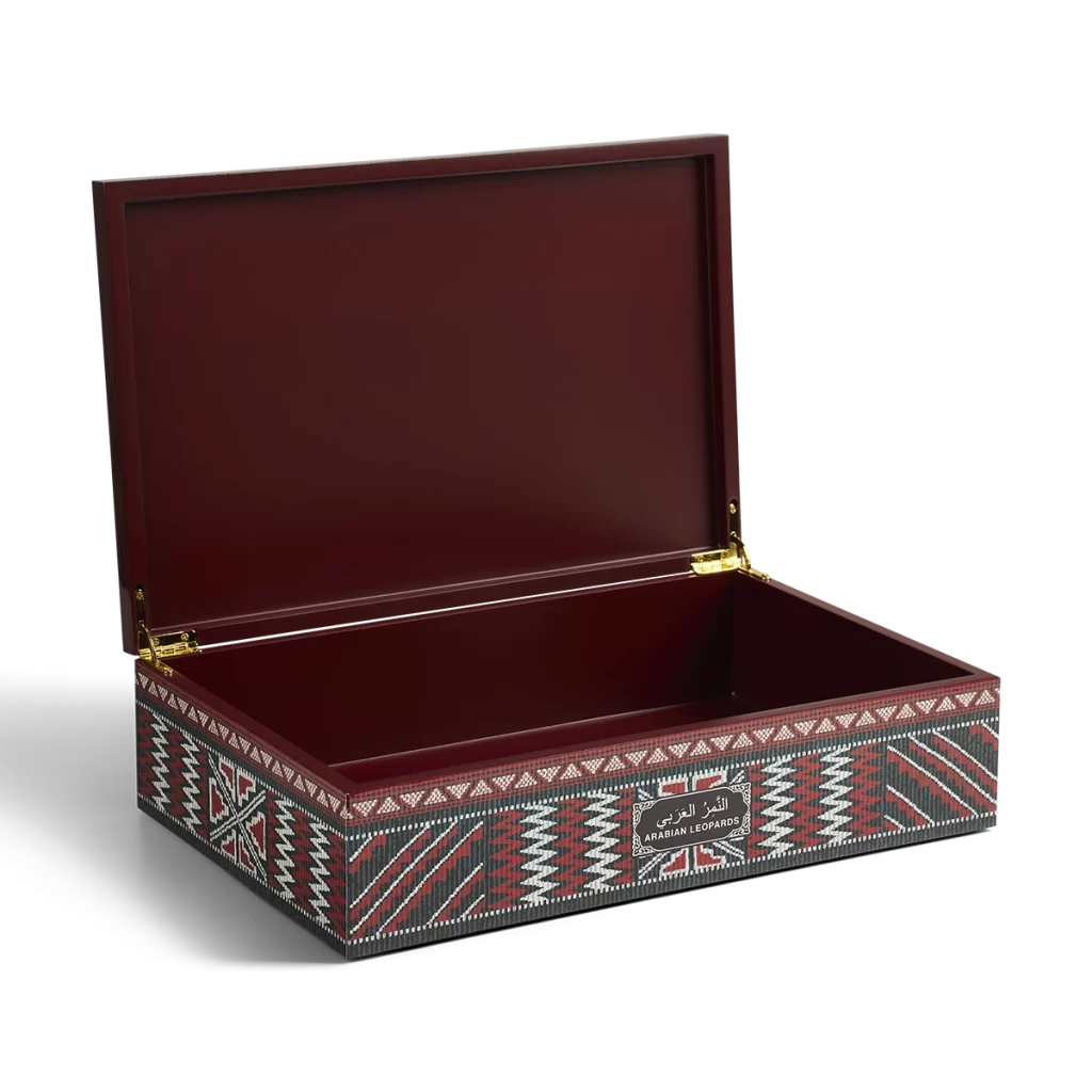 Arabian leopard wooden box